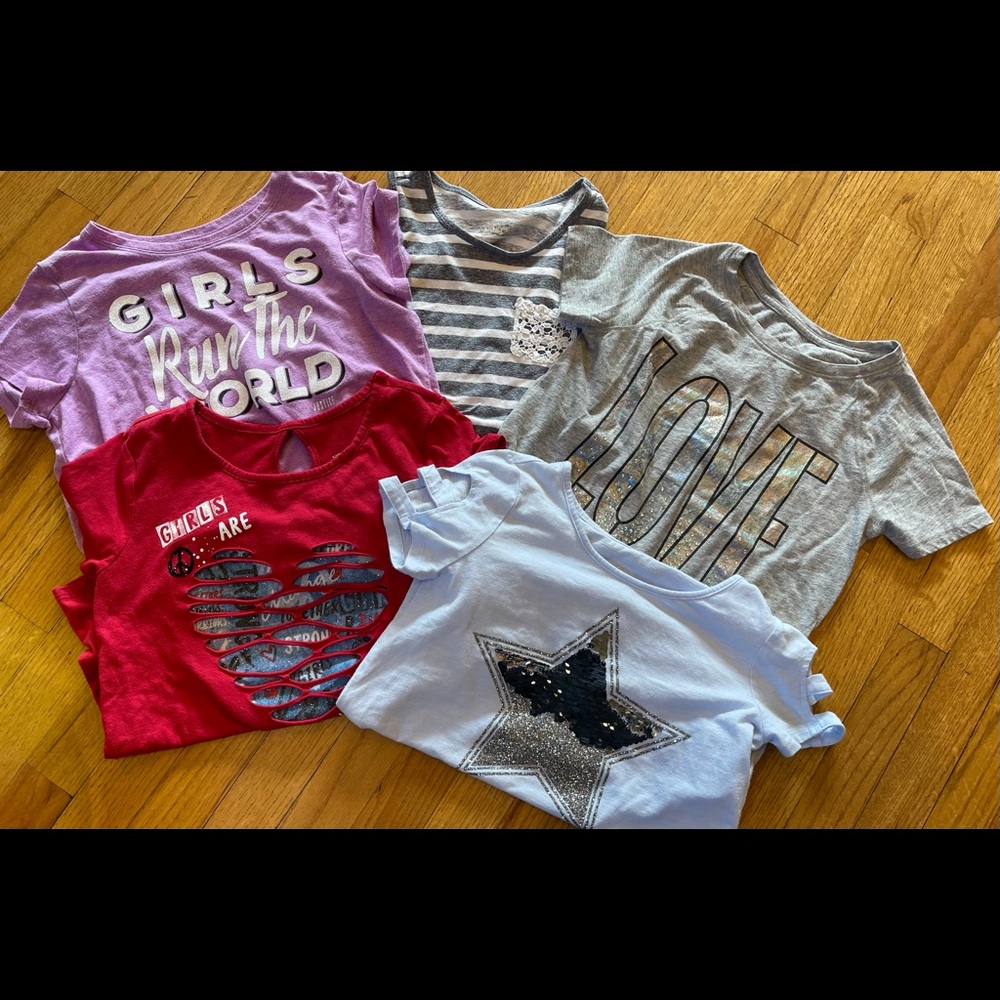 Justice t-shirts (12) and 1 tank (10) bundle